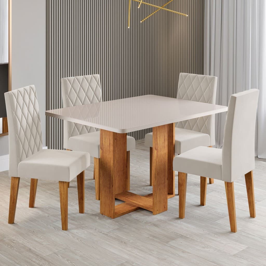 Mesa de Jantar 4 Lugares Afrodite - Viero Móveis