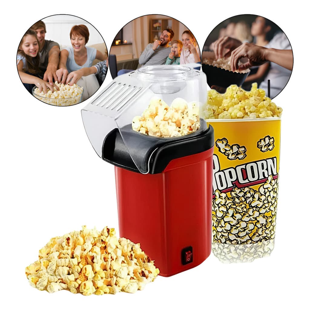 Pipoqueira Elétrica Sem Óleo 110v Vermelha 1200w Saudável Ar