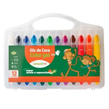 Giz De Cera Color Gel 12 Cores Und Leoeleo