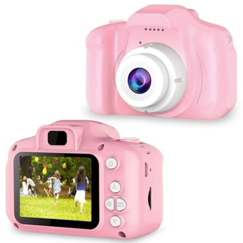 Mini-câmera digital de 2 polegadas com tela HD recarregável para crianças Brinquedos fotográficos fofos