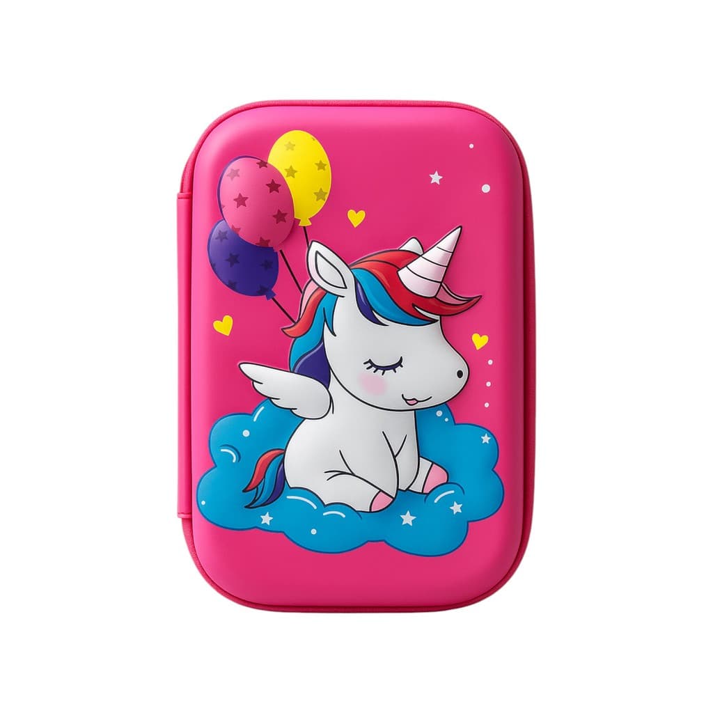 Estojo Escolar Infantil Unicórnios 72 Lápis Licenciado