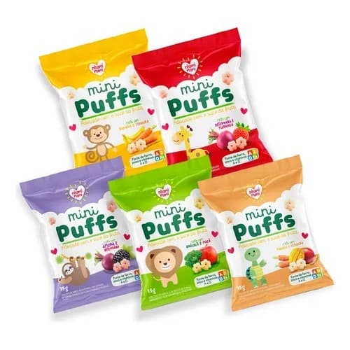 Biscoito Mini Puffs Sortidos C/ 5x15gr Nhami Mami