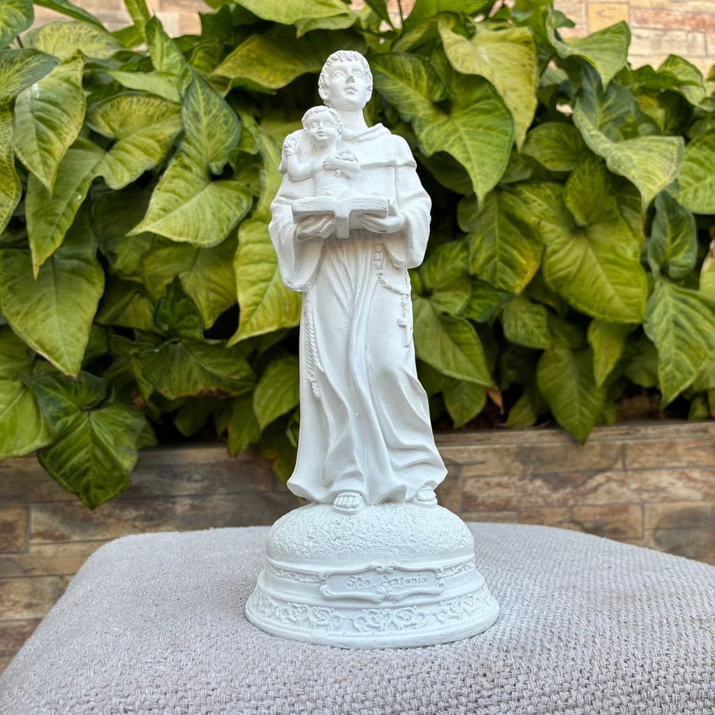 Kit 4 Santo Antônio  20cm-Gesso Premium Cru/Customizar