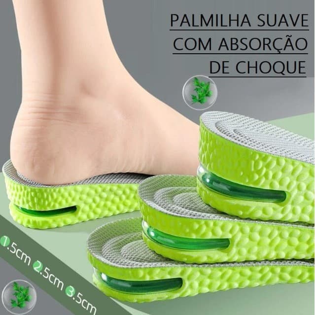 Palmilha Altura Verde Espuma Conforto Gel Elevador Anti Odor Verde Esporão