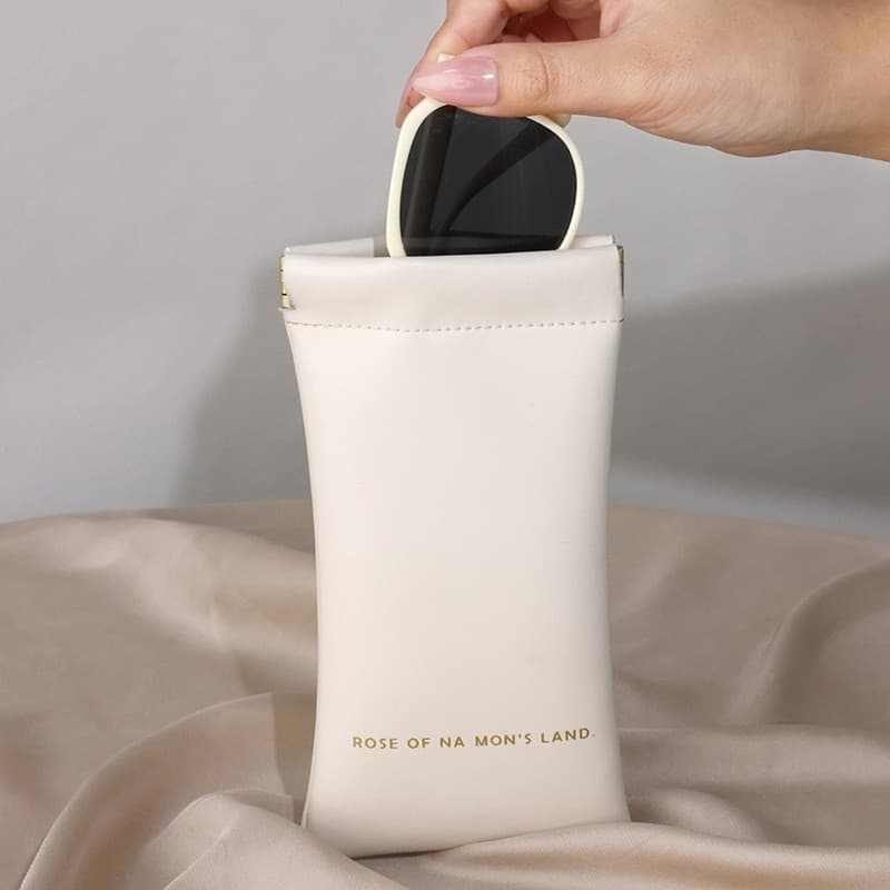 2 unidade Estojo De Óculo Saco De Óculos De Sol Fechamento Automático Couro Impermeável Frete grátis