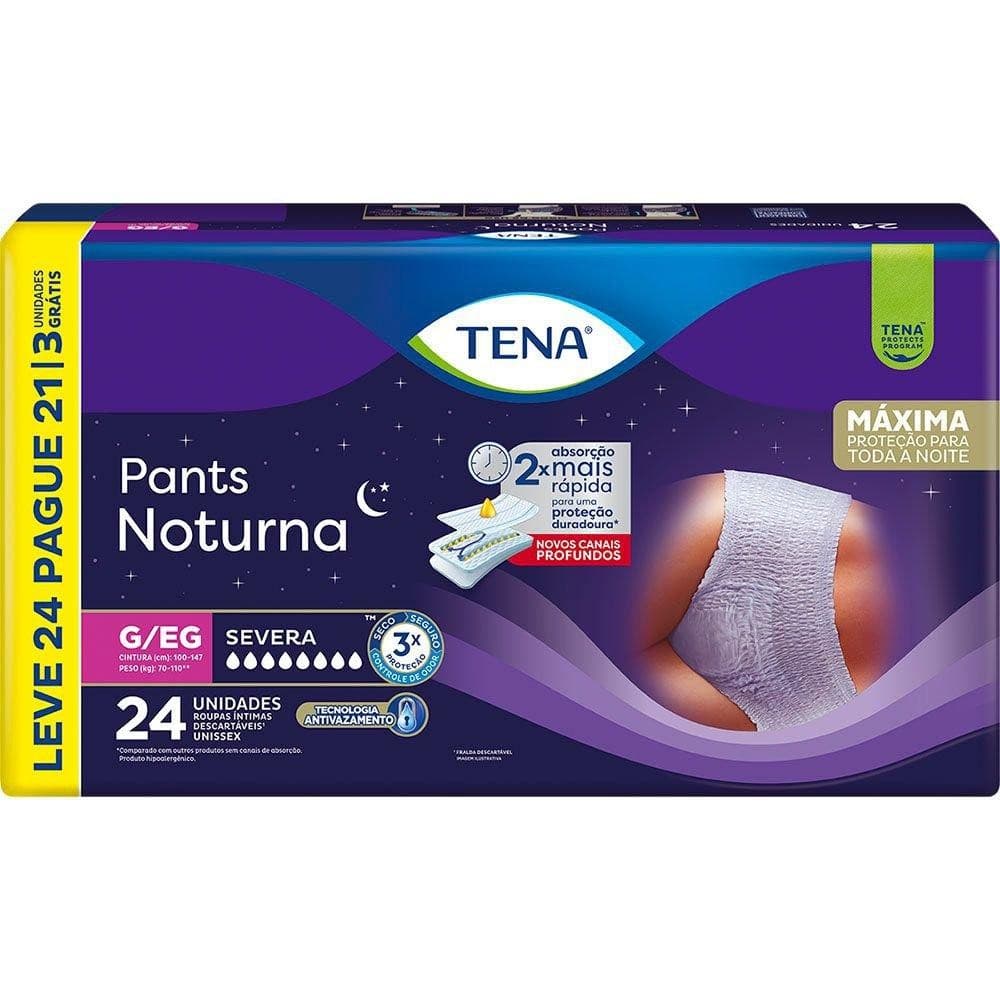 Roupa Íntima Tena Pants Noturna G/EG Leve 24 Pague 21 unidades