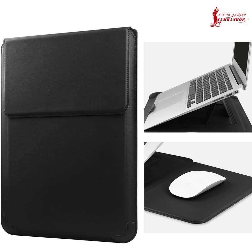 Capa Protetora Macia de Couro Sintético para Macbook Pro 13,3 e 15-16,2 Polegadas