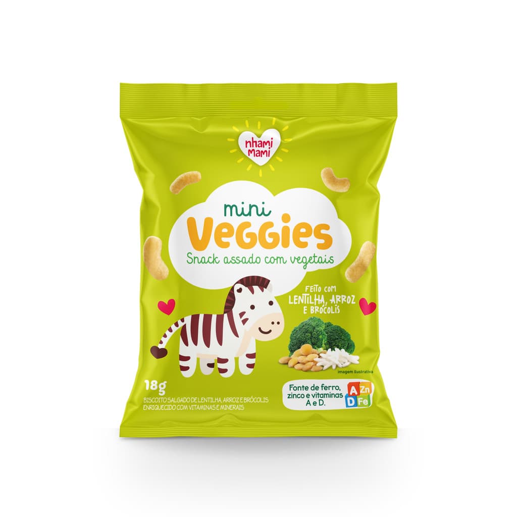 Kit 12 und Mini Veggie Snack Integral todos os sabores - 18g