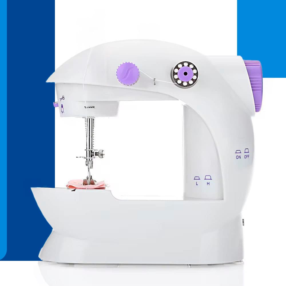 Mini Máquina de Costura Portátil Epsilon Bivolt 110V/220V – Compacta e Versátil, Cor Branca
