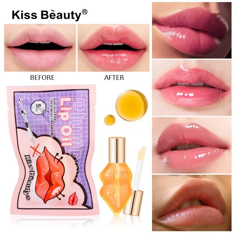 Kiss Beauty Ginger Mint Lipgloss Enhancement Lip Glaze Plump Big Mouth Óleo Labial Líquido