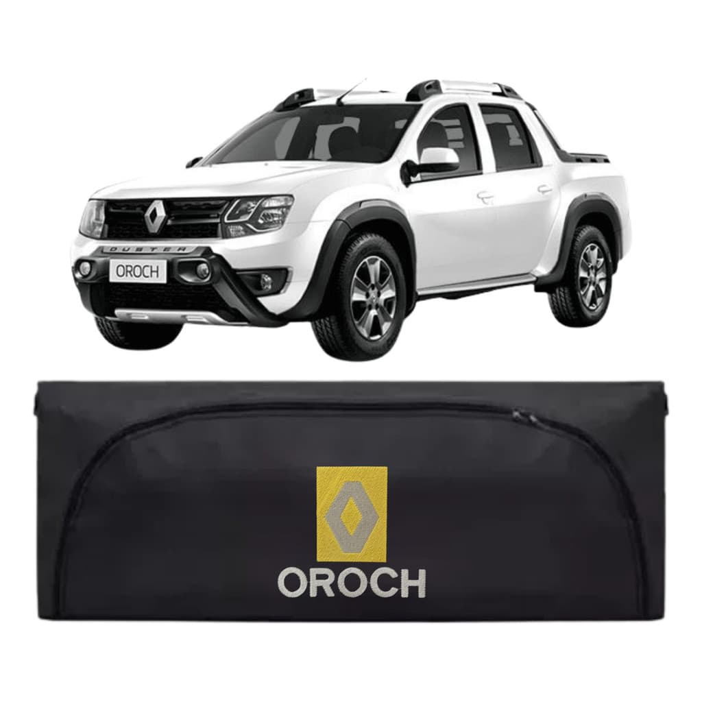 Bolsa Maleiro Premium 380 litros Impermeável Caçamba Renault Oroch 2022/2026 Bordado