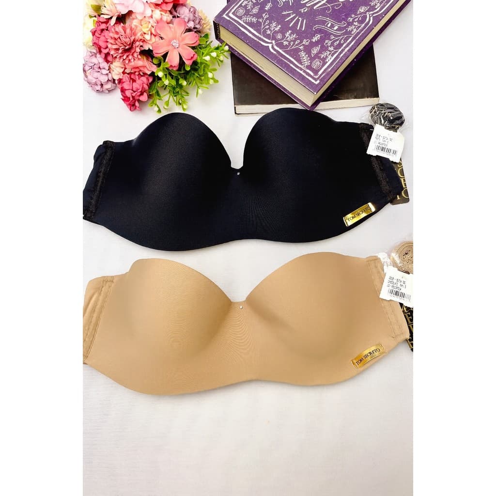 Kit 2 Sutiã Tomara Que Caia Com Bojo Reforçado Alça Removivel Luxo 3 fechos Premium