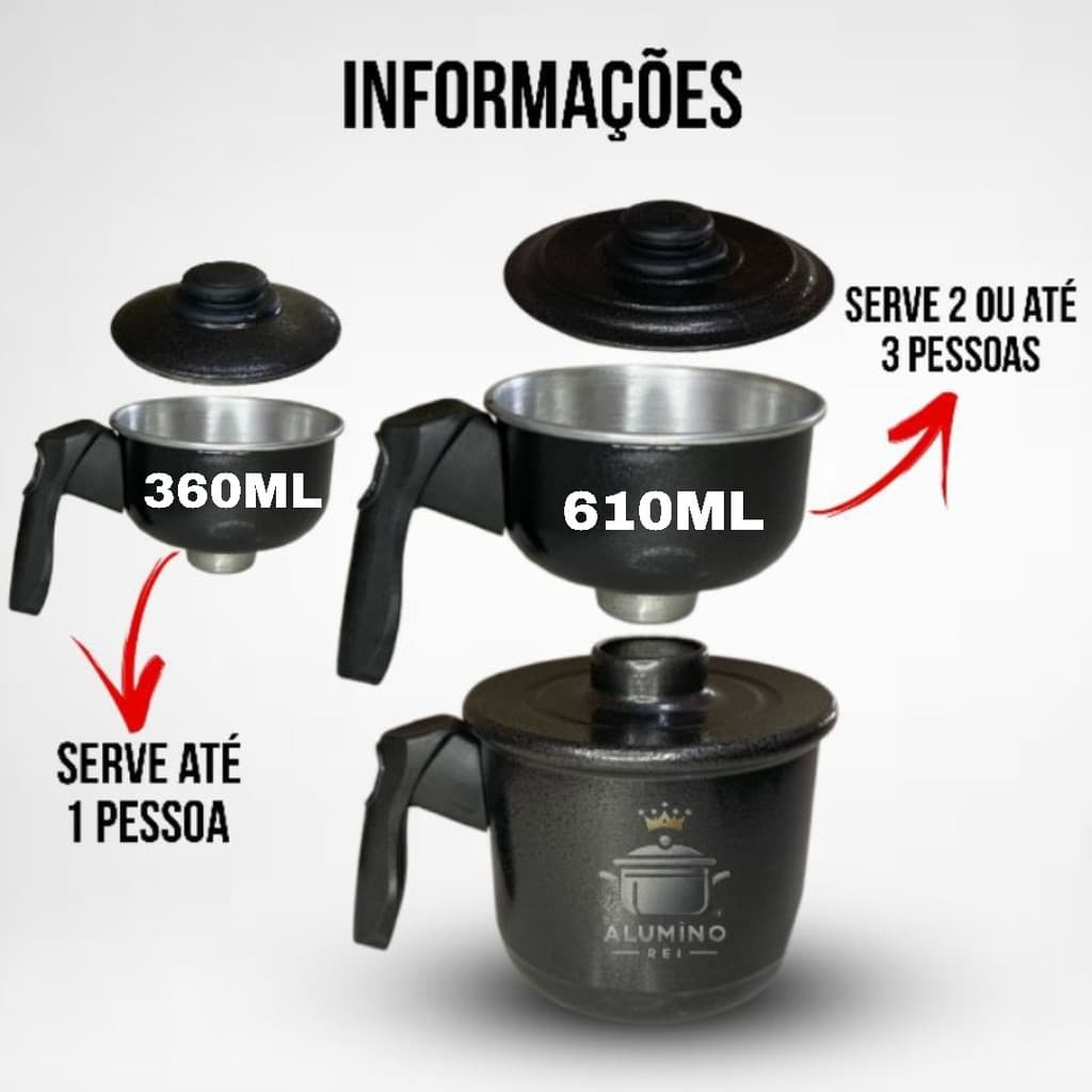 Panela Cuscuzeira a Vapor Nordestina Duplex Alumínio Reforçado Tradicional Multiuso