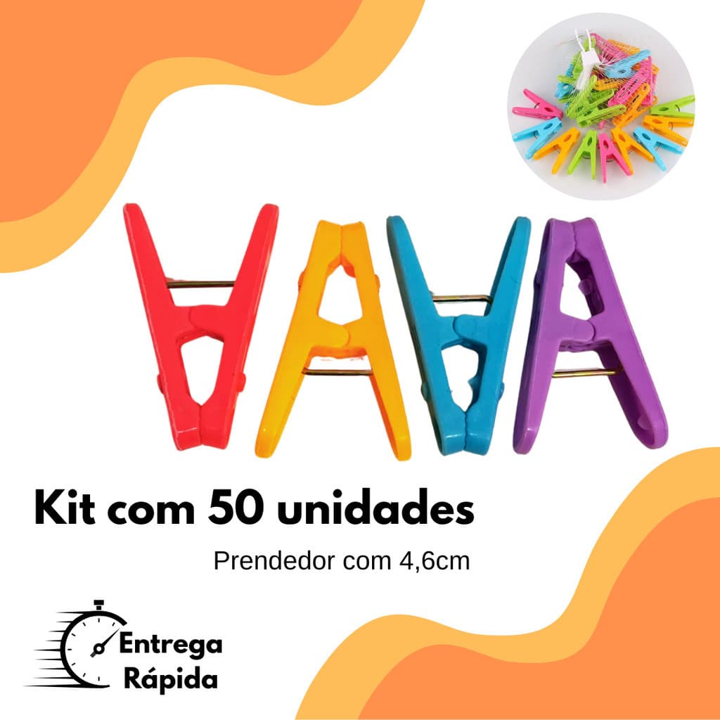 Pregador Prendedor de Roupa Decoração Plastico Colorido