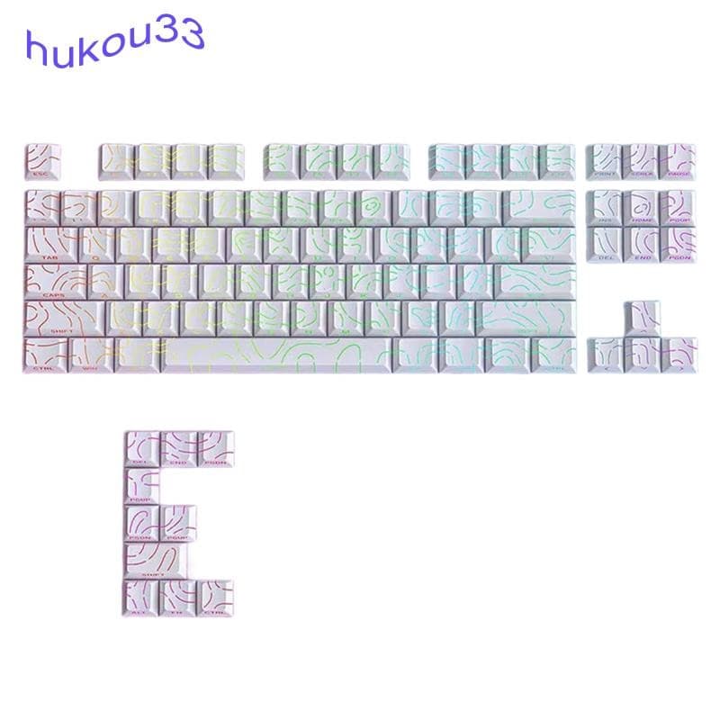 97 Teclas PBT Double Shot Keycaps Retroiluminados Perfil Cereja Translúcido Para Teclado MX Mecânico