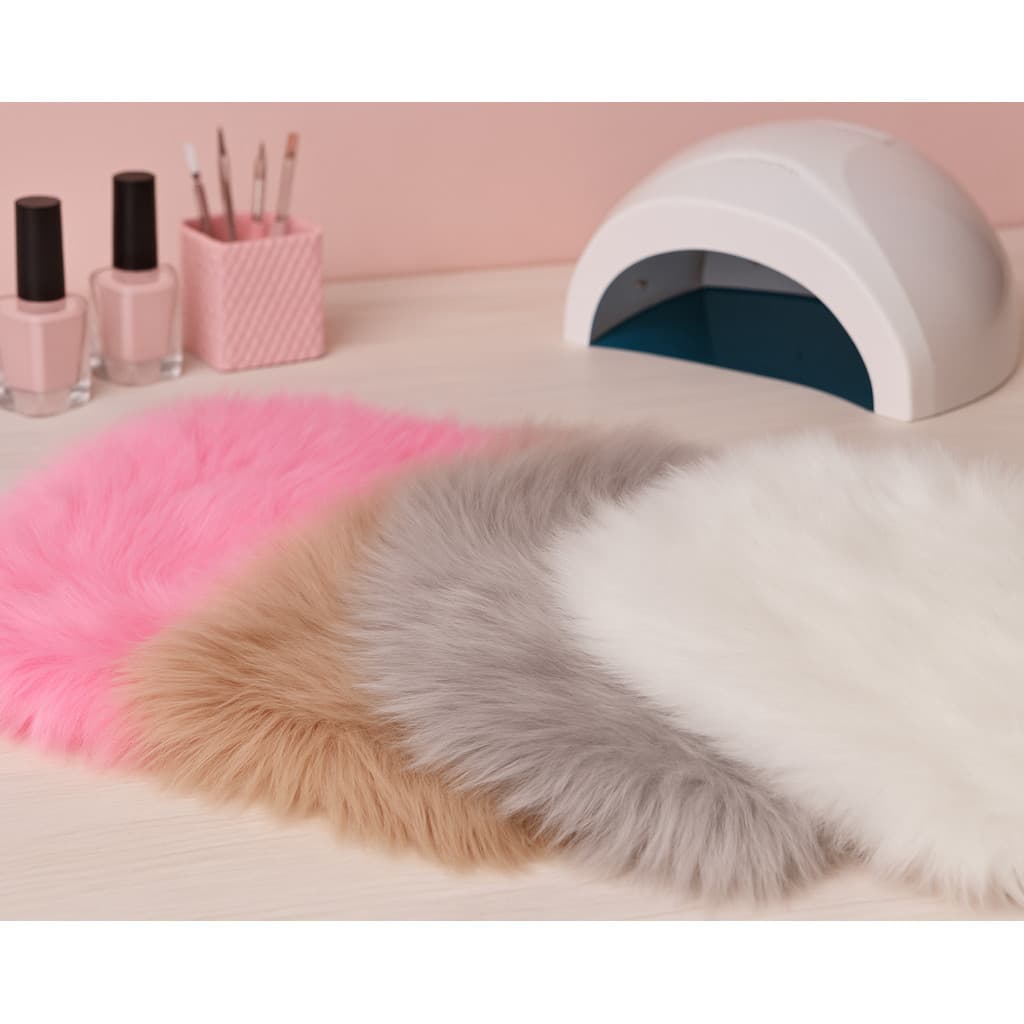 Tapete Peludo Pelúcia Para Fotos Manicure 30x30cm