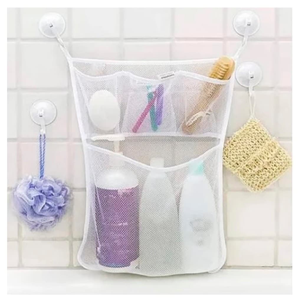 Rede Saco Organizador de Brinquedos de Bebê Criança Infantil para Banheiro Com Gancho Ventosa
