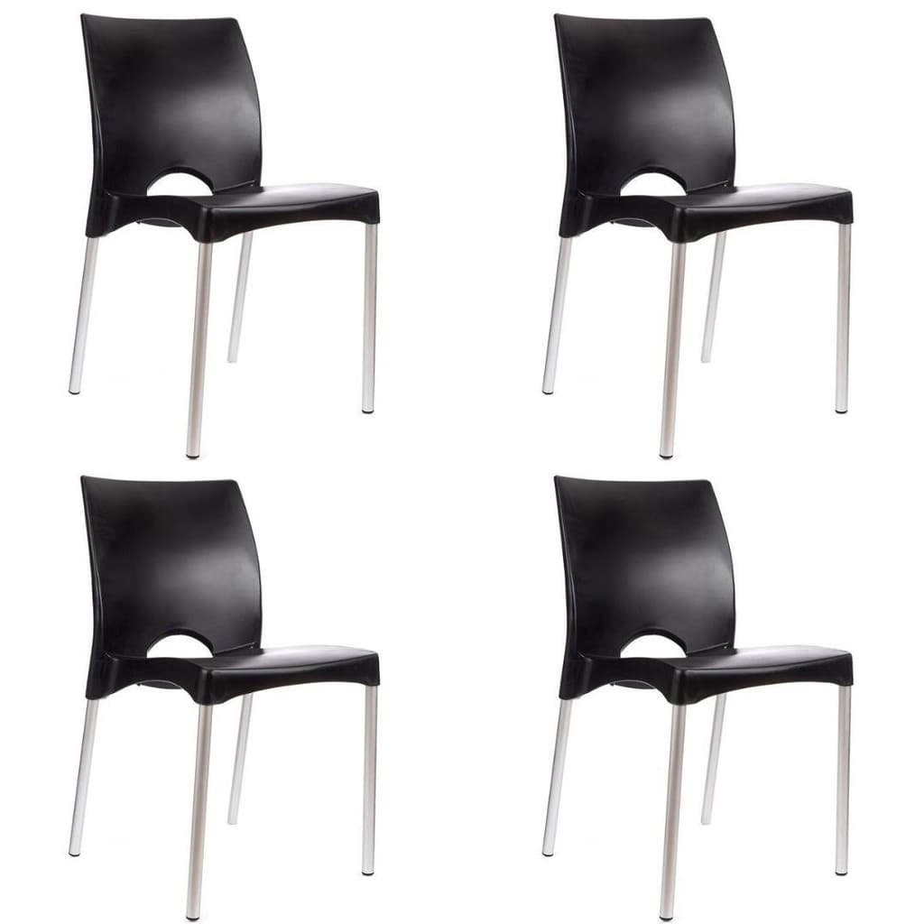 Kit 4 Cadeiras de Design Boston - Pés de Alumínio