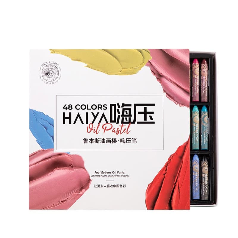 Paul Rubens Haiya Pastéis De Óleo Cor Chinesa Conjunto De Macios Para Misturar Bastões De Giz De Cera Desenho Pintura Fe