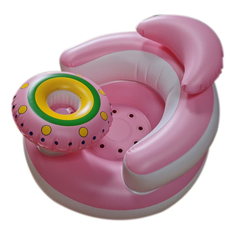 Cadeirinha Inflável Dobrável Para Bebê Comer E Banho