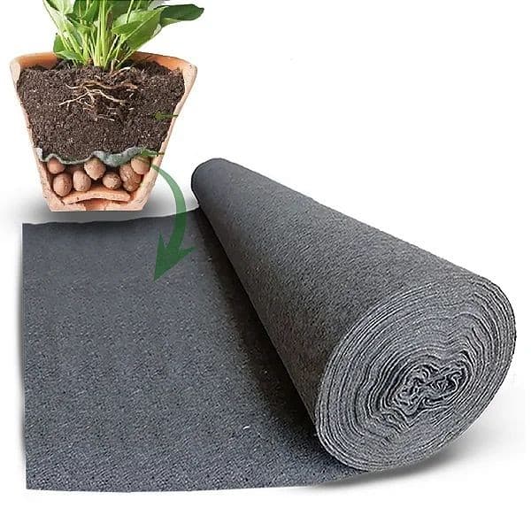 Manta de Bidim Para Drenagem ,Jardim, Construção, Solo, Plantas e Paisagismo 1m 1x2 1x3 1x4 1x5