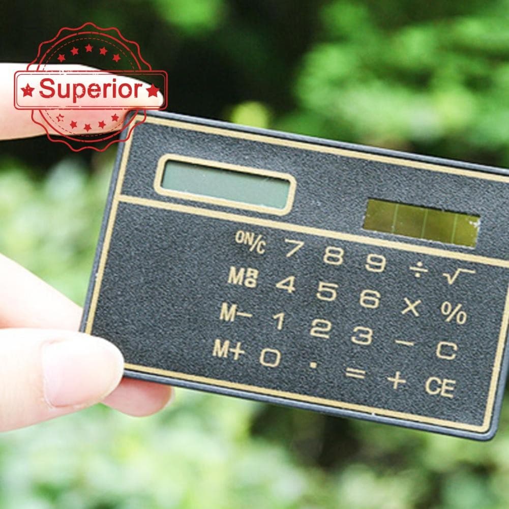 Bolso Movido A Energia Solar Fino Cartão De Crédito Tamanho Calculadora De 8 Dígitos Mini Escritório Casa M7n4