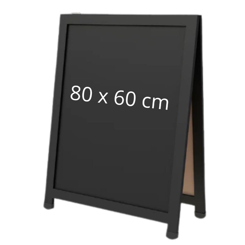 Cavalete Lousa Duplo Placa de Calçada  80 x 60 cm Para Bar Restaurante Lanchonete Padaria