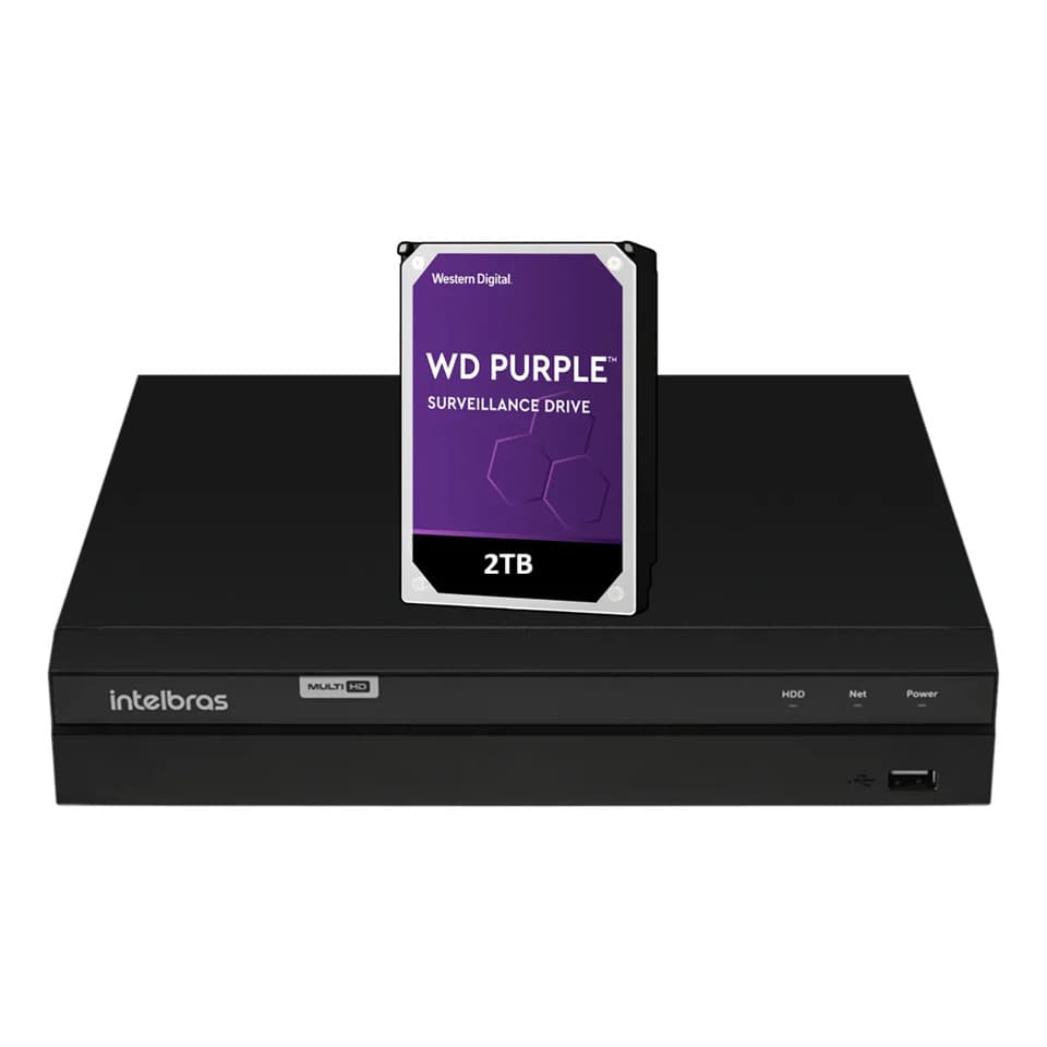 Dvr Intelbras 8ch Mhdx 1308 Inteligente Multi Hd C/ Hd 2tb Purple