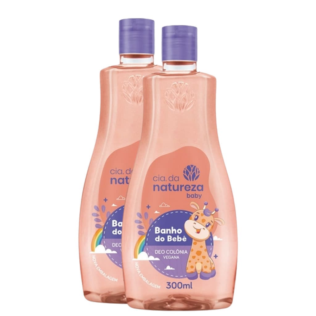 Kit C/2 Cia da Natureza Baby - Deo Colônia Banho do Bebê 300ml