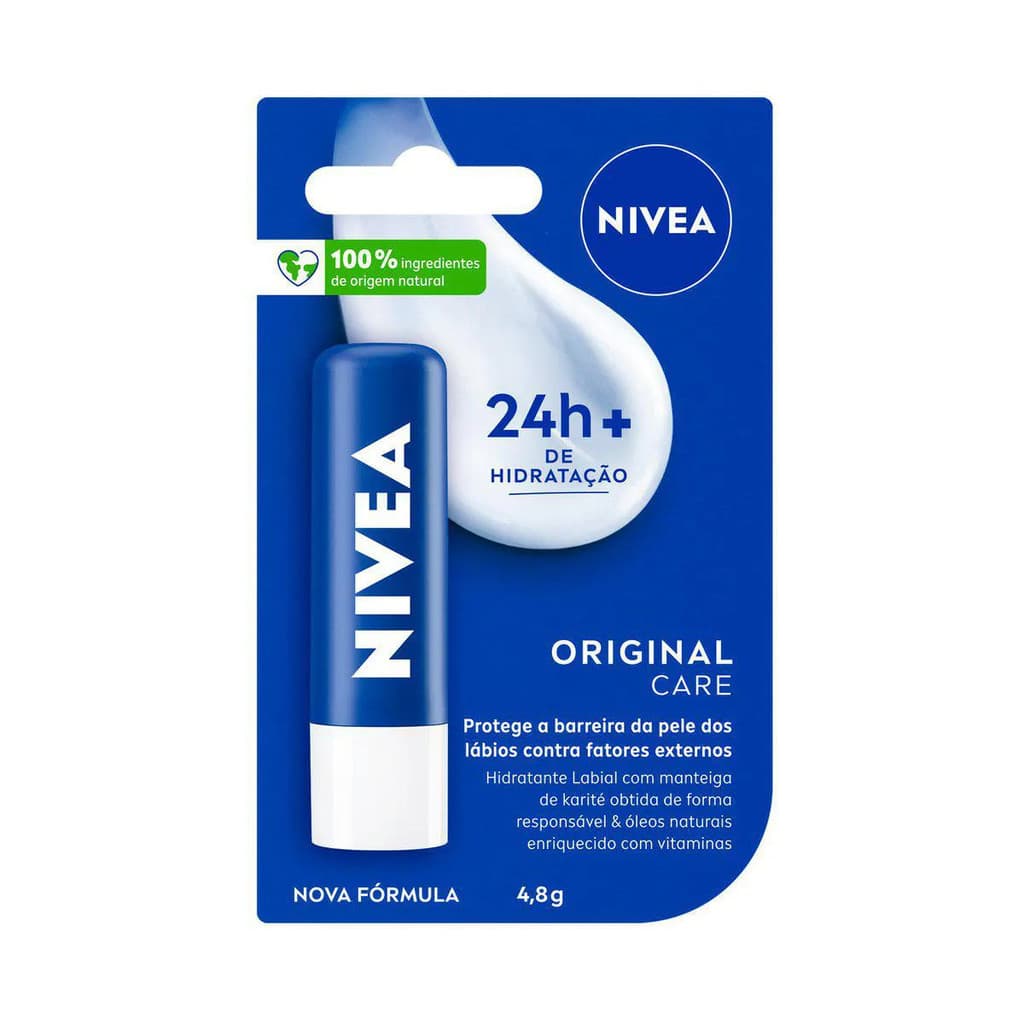 Hidratante Labial Nivea 4,8g Original Care