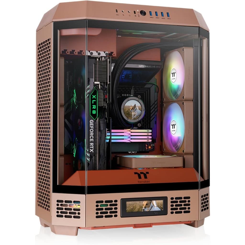 Gabinete Gamer Thermaltake The Tower 600, Painel de Vidro, Mid-Tower, 2x Fans 140mm, Gravel Sand - CA-1Z1-00MGWN-00