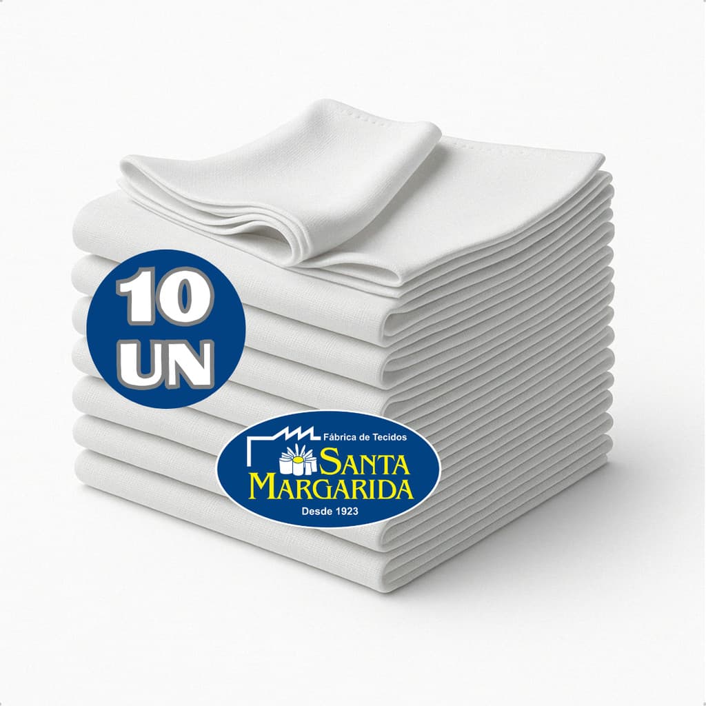 Kit Pano Prato SM08 50x75 Liso Alvejado - Santa Margarida