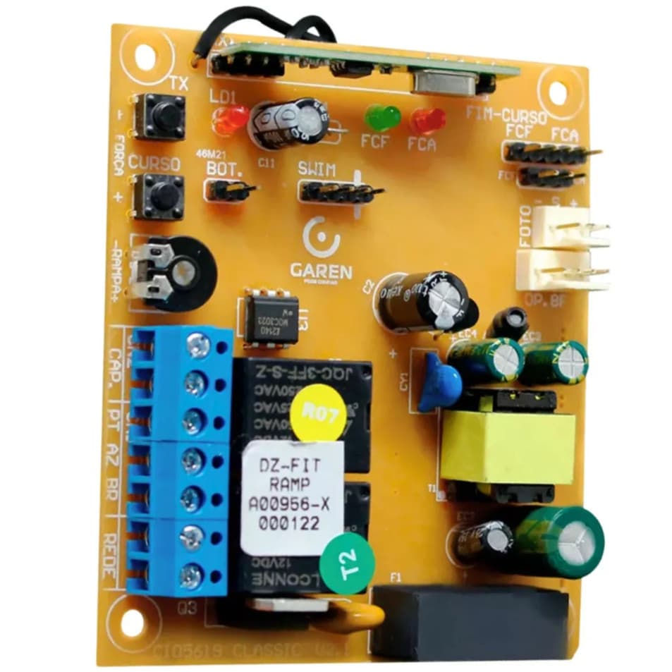 Central DZ FIT Ramp V2.2 DK1203 Bivolt 127/220V Frequência 50/60Hz Placa Eletrônica Motor Portão Garen