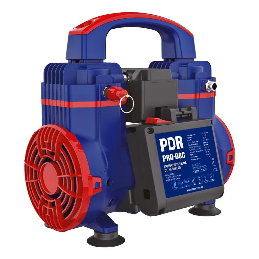 Compressor de ar direto PDR PRO08C Compacto 830 W Bivolt Uso Profissional