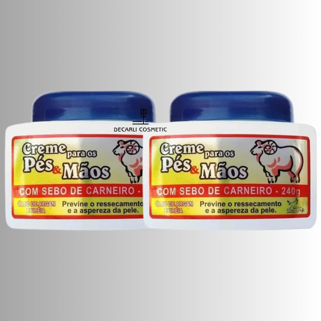 2 UN Creme para os Pés & Mãos com Sebo de Carneiro San Jully 240g