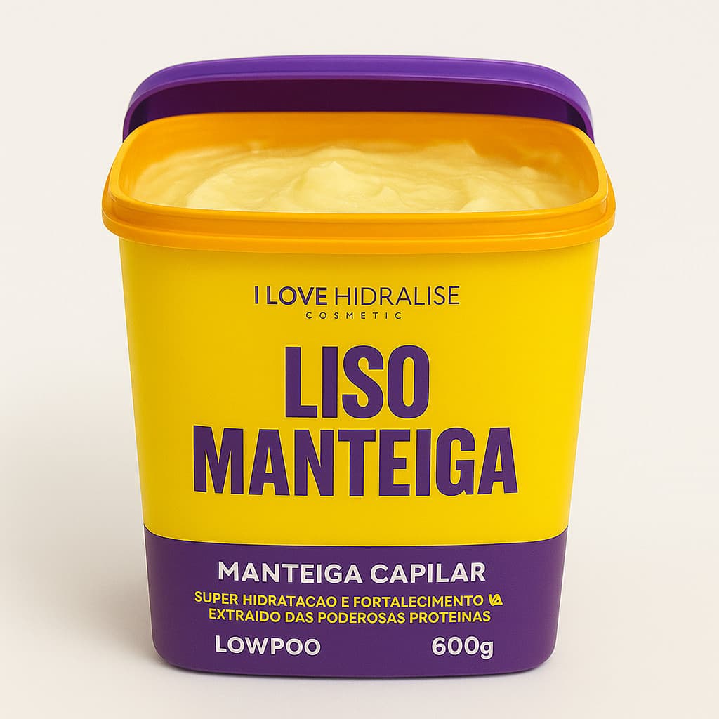 Manteiga Capilar 600g Liso Manteiga | Super Hidratação + Nutrição Intensa | Hidralize