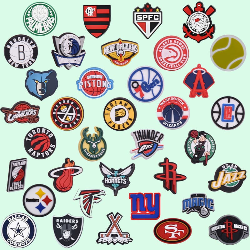 Decoração De Sapato Para Alfinetes De Tamanco , Caixa De Futebol , Botão DIY