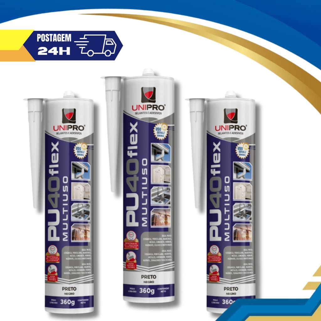 Adesivo Cola Fixa Cuba Pu 40 Inox Mármores Granitos Vedação - Branco/Cinza