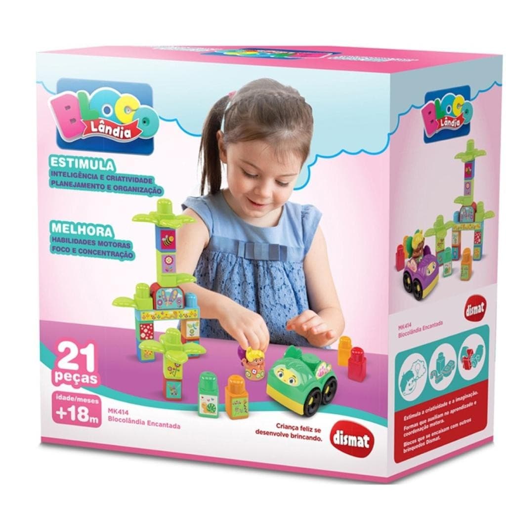 Blocos De Montar Blocolândia Encantada 21 Peças