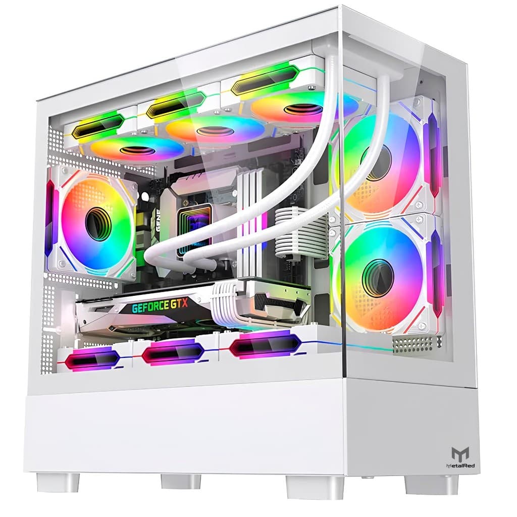 Gabinete micro ATX Gamer Stellar Pro MetalRed M9 Sem Fans - Branco