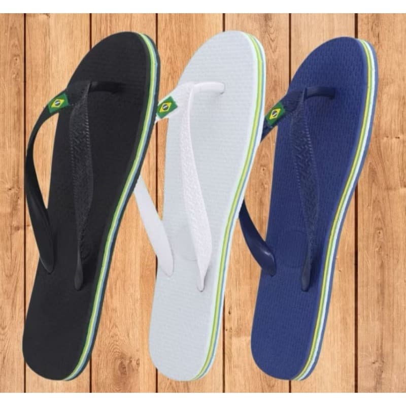 1 PAR CHINELO 🩴 COM BANDEIRINHA LISTRA LATERAL
