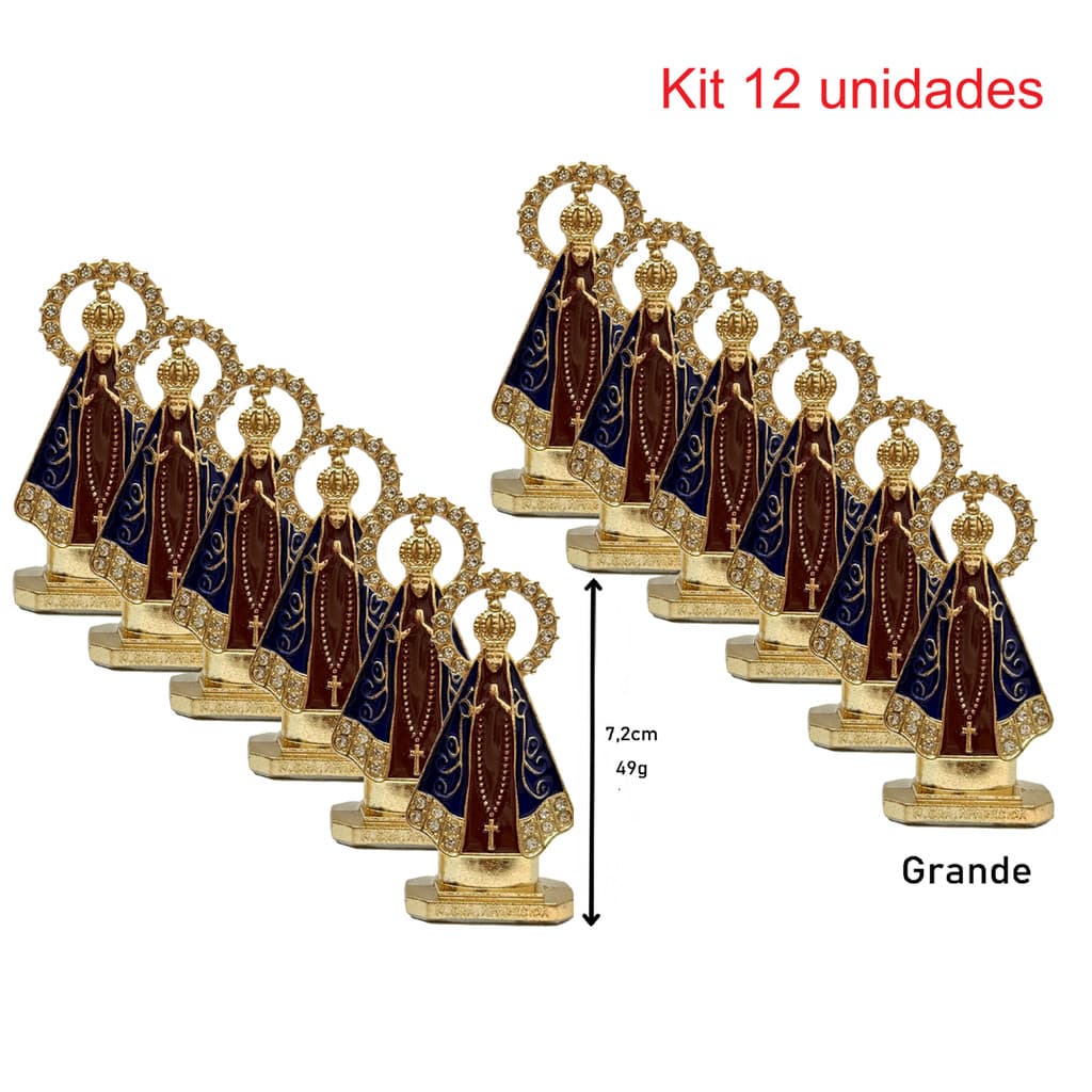 Kit C/12 Grande Altura 7,2cm Nossa Senhora Aparecida - Abençoar
