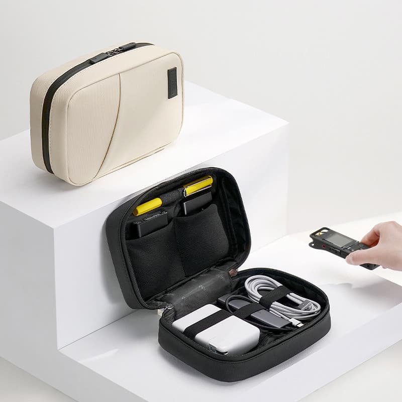 Bolsa Organizadora de Acessórios Digitais Portátil Multifuncional Elegante de Viagem para Cabos e Fones de Ouvido
