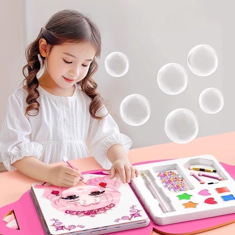 Caixa de Maquiagem Infantil Princesa, Conjunto de Brinquedos Cosméticos para Meninas