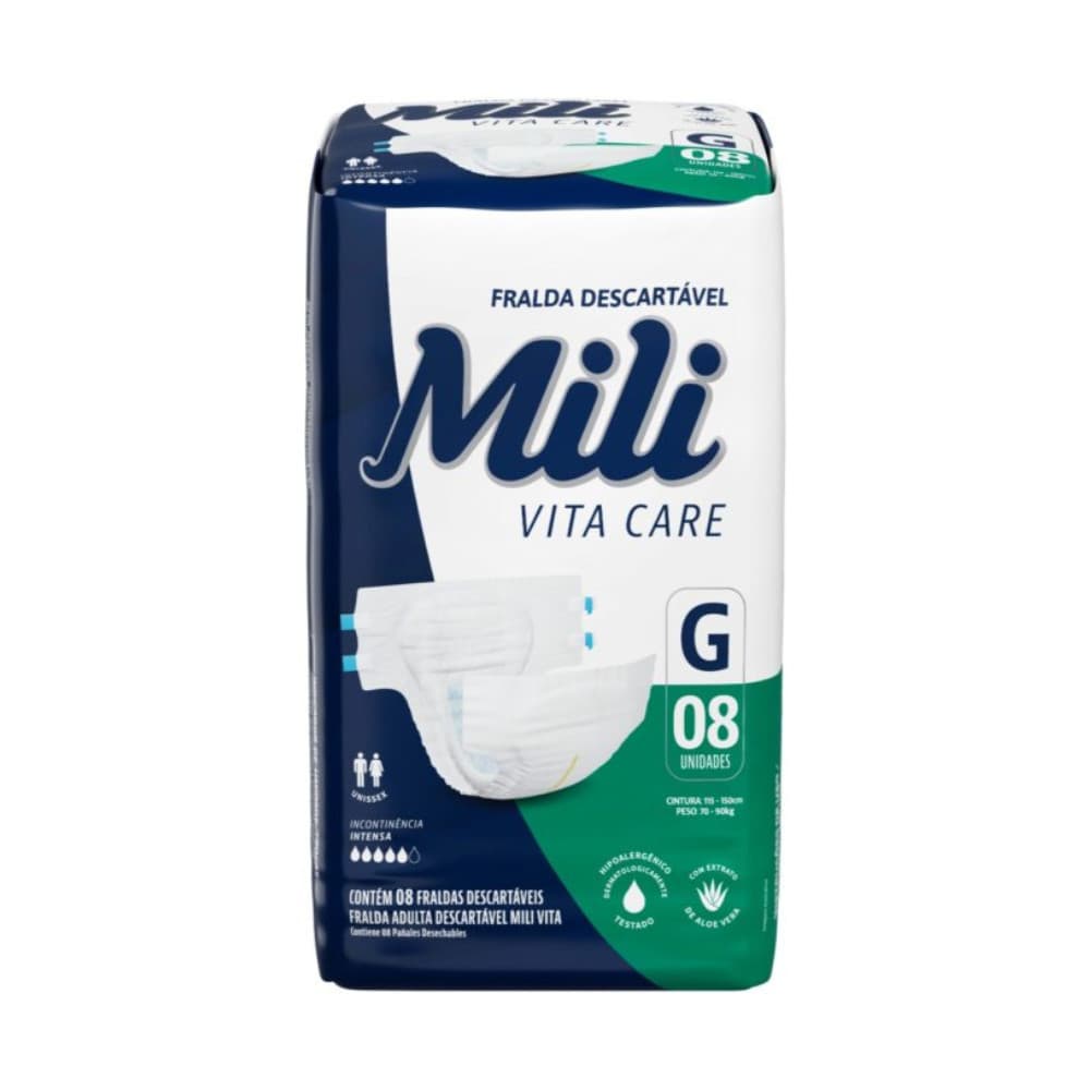 Fralda Adulto Mili Vita G 8 -