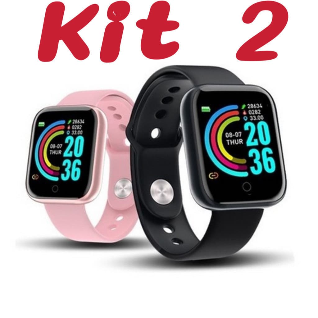 Kit 2  martwatch D20 Pró/ Coloca Foto na Tela Esportivo Bluetooth SU