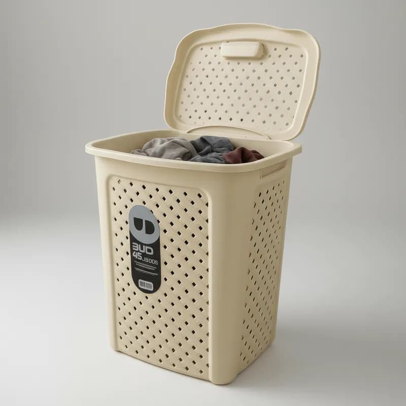 Cesto de Roupa 45L Organizador Roupa Suja Grande com Alça Resistente