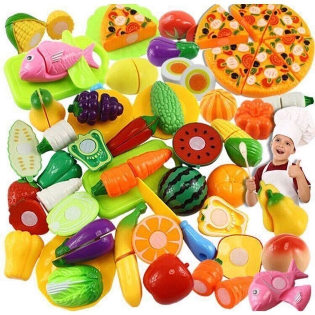 kit frutas frutinhas legumes de brinquedo comidinhas cozinha velcro - Interativo para Autista