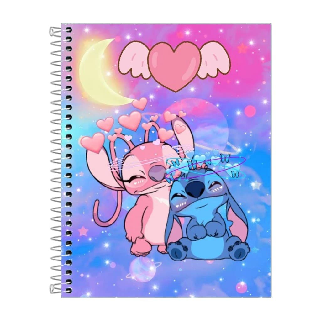 Caderno Lilo & Stitch Escolar 1, 10 ou 20 Matérias