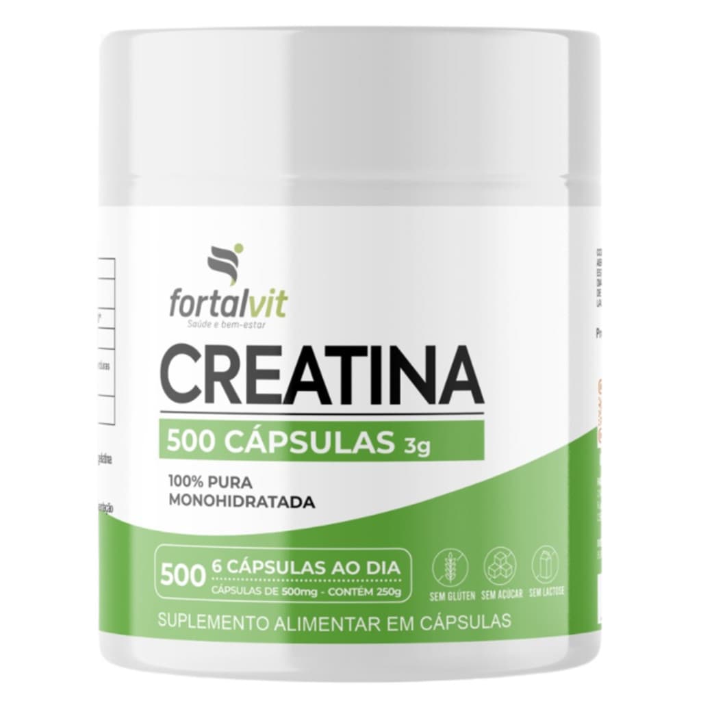 Creatina 500 Cápsulas,100% Pura -  250g